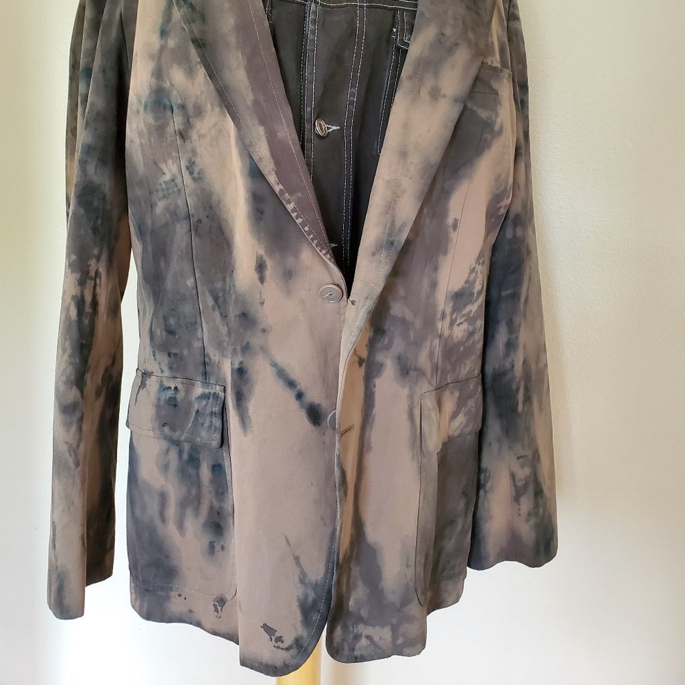 Dolce Gabbana blazer denim jacket 44 46 56 XL dyed gray black white beige pinup - Picture 10 of 11